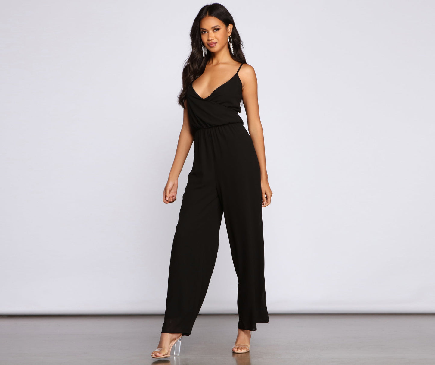 Glam Sophistication Sleeveless Chiffon Jumpsuit
