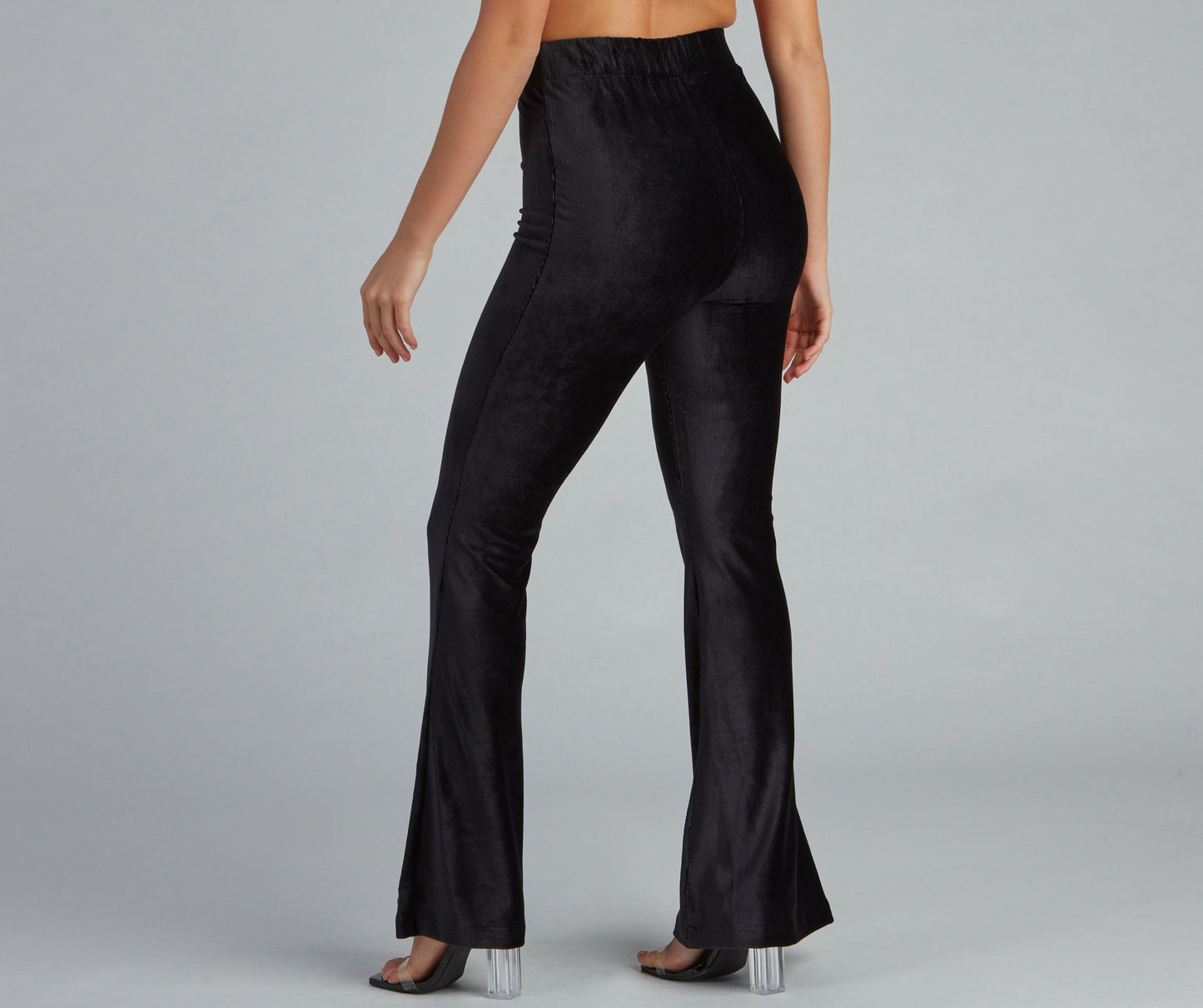 Trendy Luxe Velvet Flare Pants