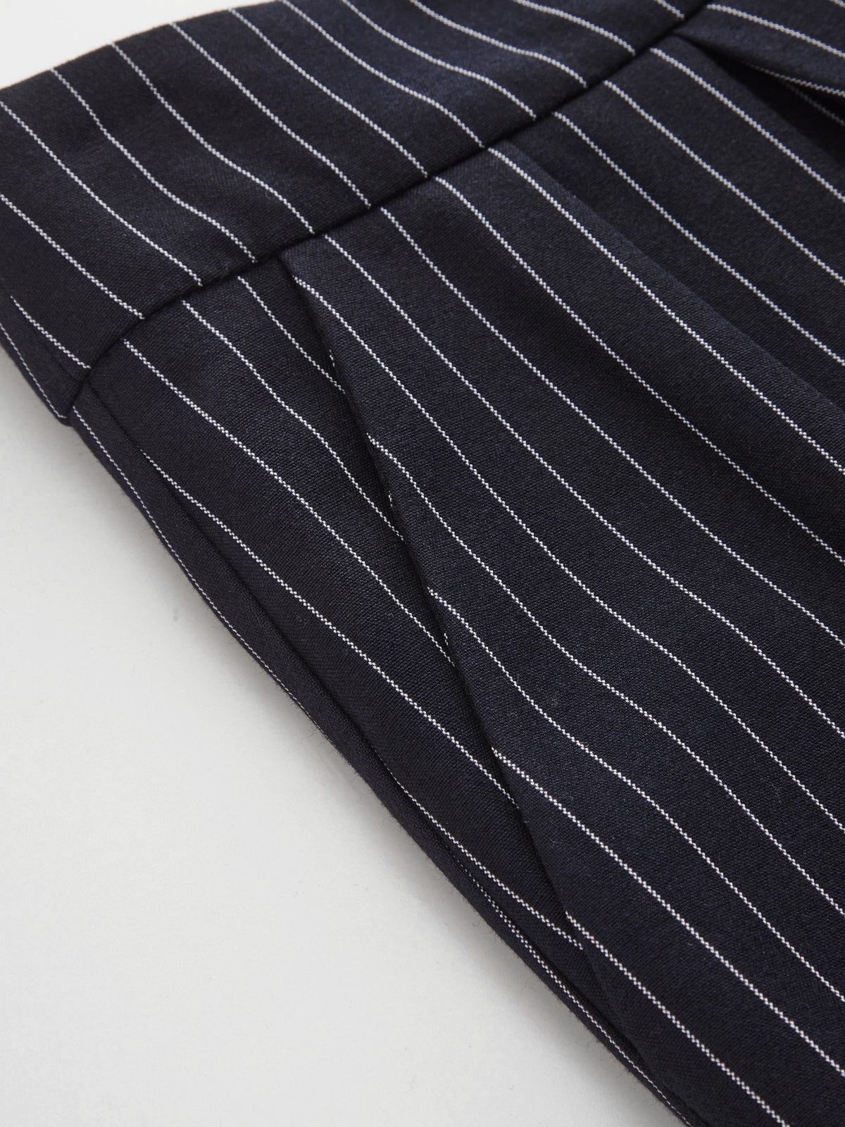 Mid Waist Tie Cuff Striped Pants