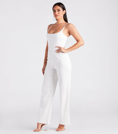 Corset With The Program Linen Jumpsuit