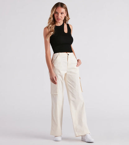 Such A Trendsetter Wide-Leg Cargo Pants