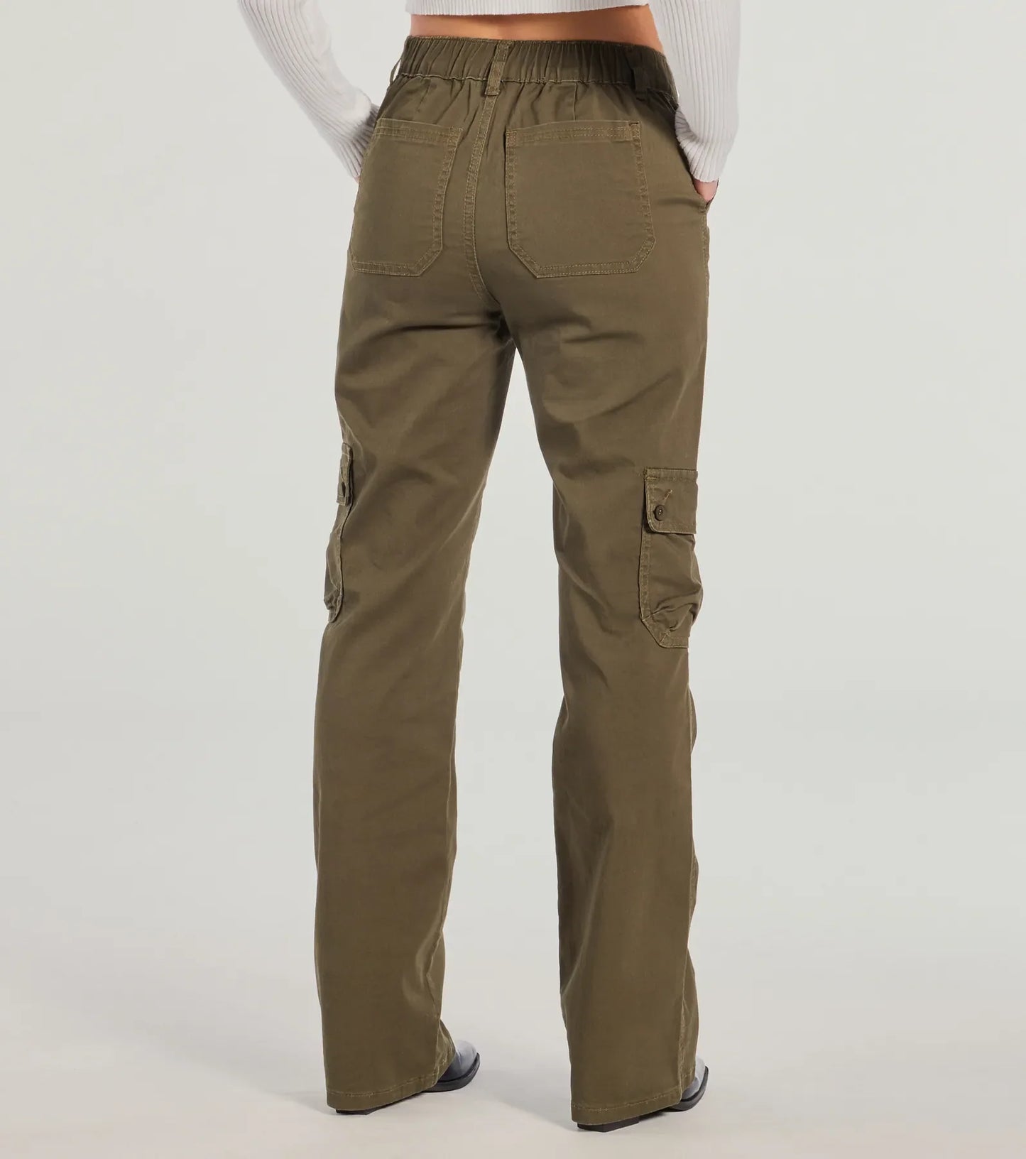 Take Charge Mid Rise Straight Cargo Pants