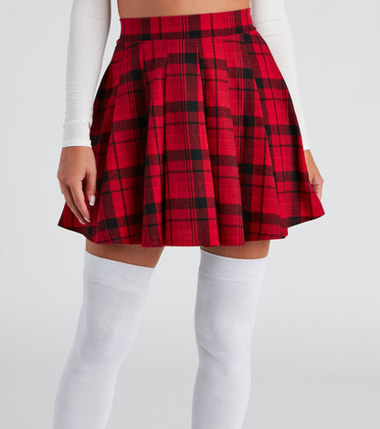 Sassy Plaid Skater Skirt