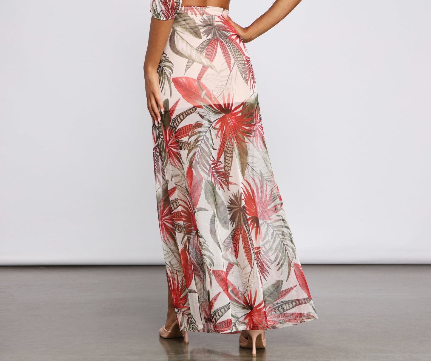 Tropic Dreams Mesh Maxi Skirt