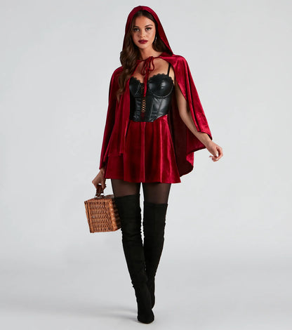 Ready To Twirl Velvet Skater Skirt