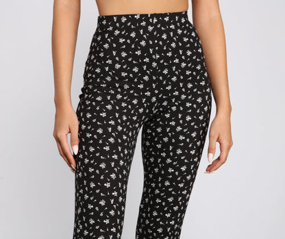 Fab And Fresh Floral Flared Pants