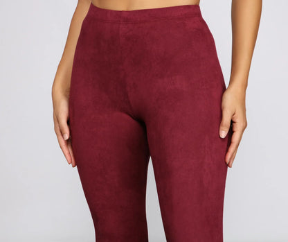 All That Flare Faux Suede Pants