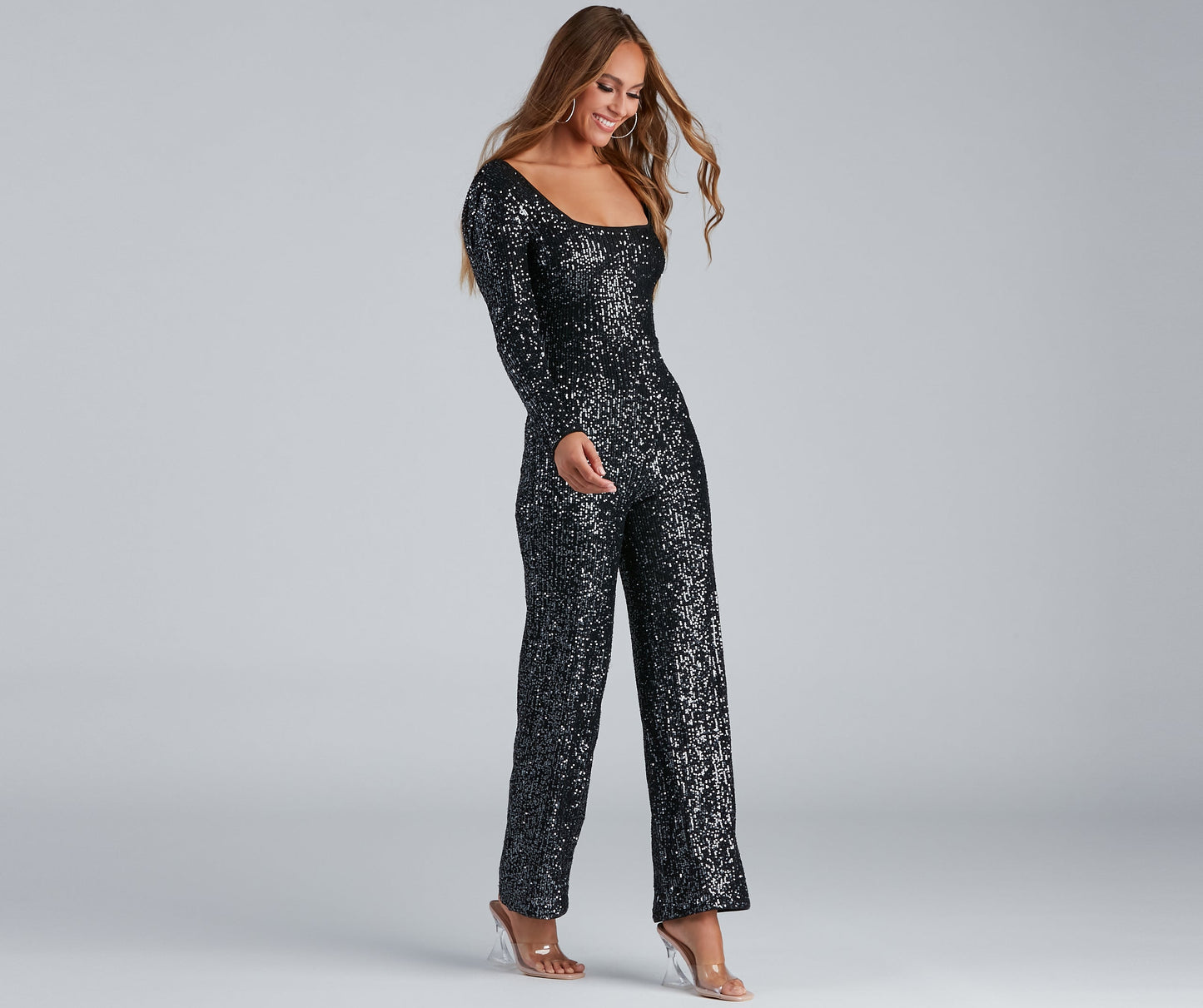 Set The Spark Sequin Jumpsuit