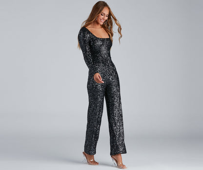 Set The Spark Sequin Jumpsuit