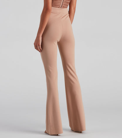 In Office Ponte Flare Trouser Pants