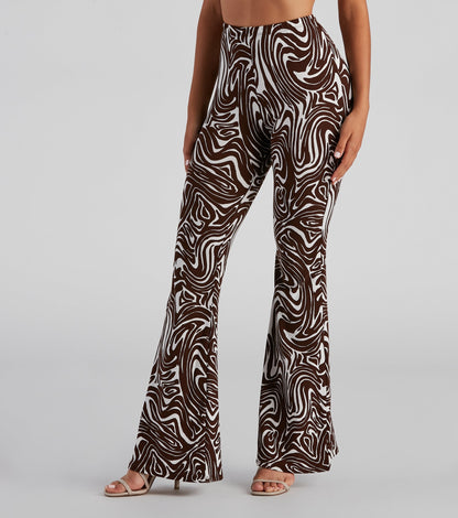 So Wild Zebra Flare Pants