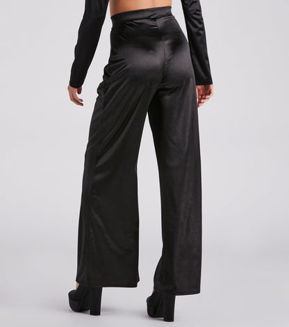 Trending In Satin High Rise Pants