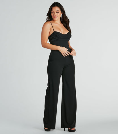 Effortless Moments Crepe Wide-Leg Jumpsuit