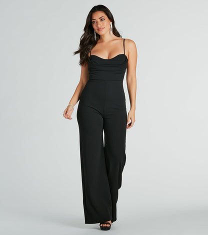 Effortless Moments Crepe Wide-Leg Jumpsuit