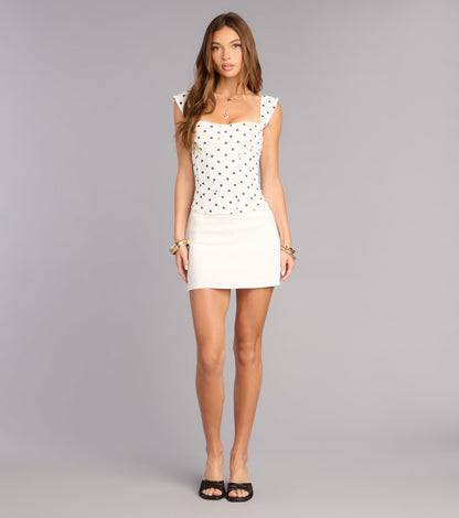 Simple And Chic Ponte Knit Mini Skort