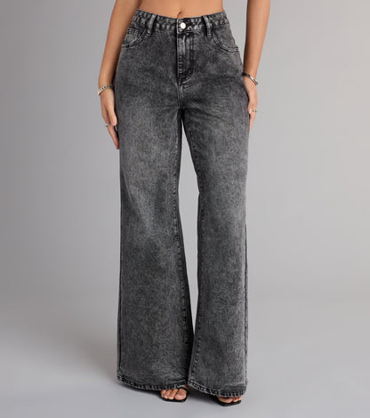 Bold Vibes Wide Leg Denim Jeans