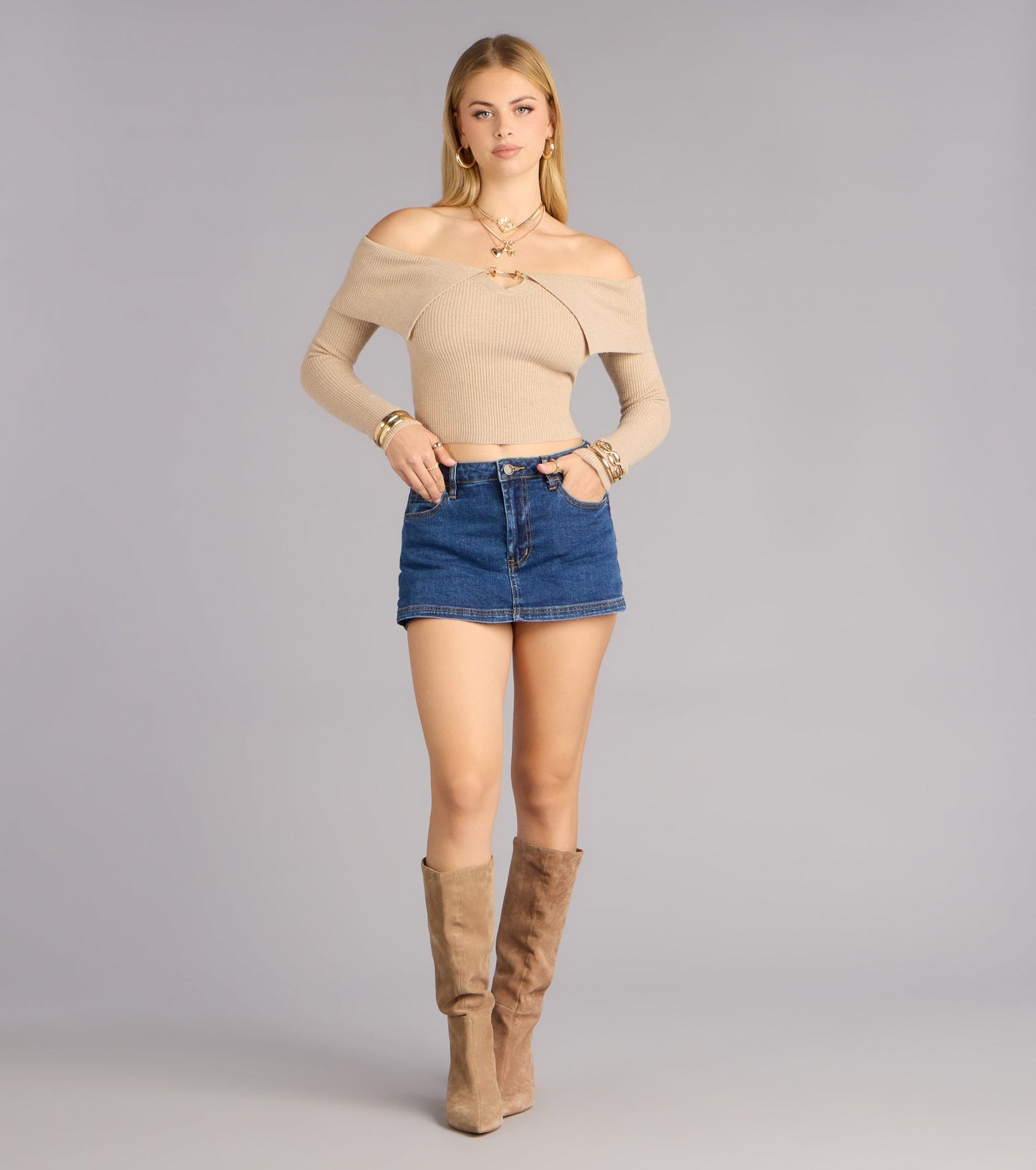 Mini Mood Activated Denim Skort