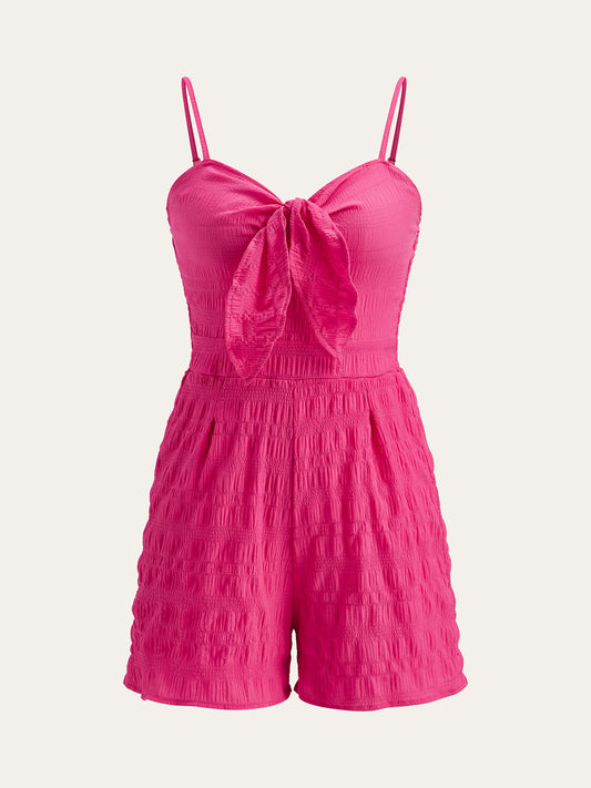Bow-Front Cami Romper