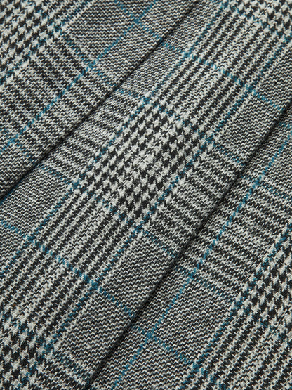 Plaid Pleated High-Waist Mini Skirt