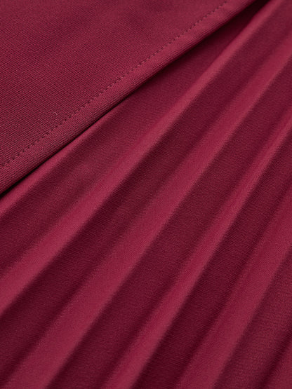 Asymmetric Pleated Maxi Skirt