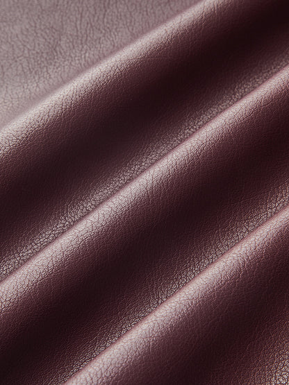 Faux Leather Straight-Leg Pants
