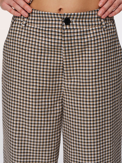 Plaid Vest & Wide Leg Pants Set