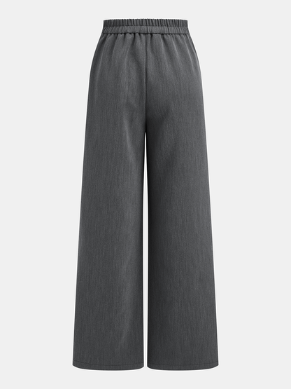 Cap Sleeve Ruched Blouse & Pleated Pants Set