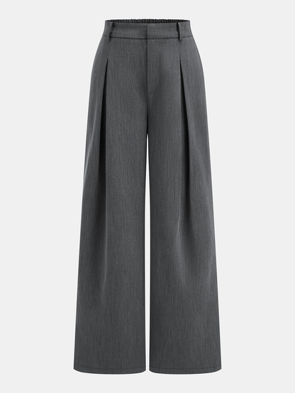 Cap Sleeve Ruched Blouse & Pleated Pants Set