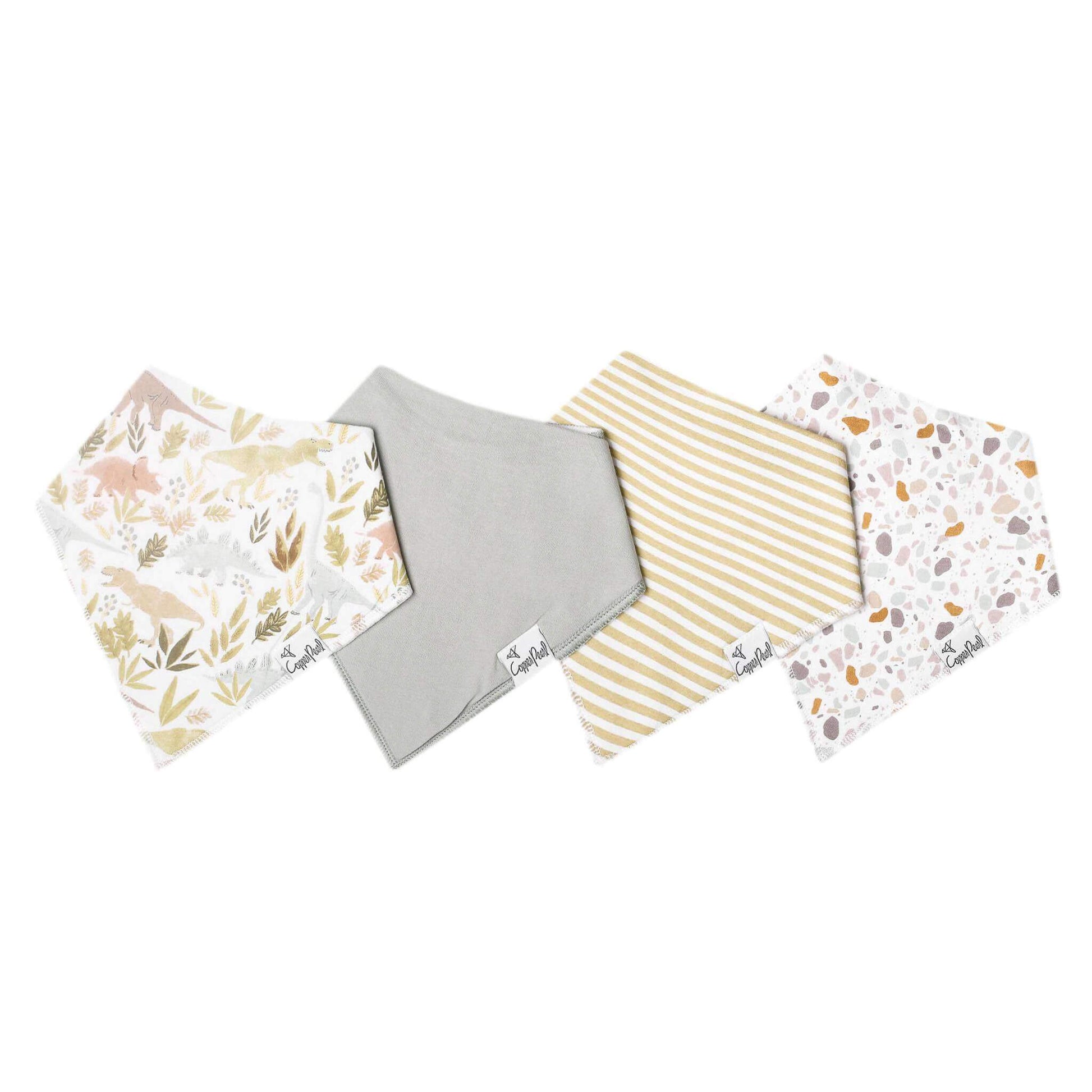 4 Pack Baby Bandana Bibs - Rex