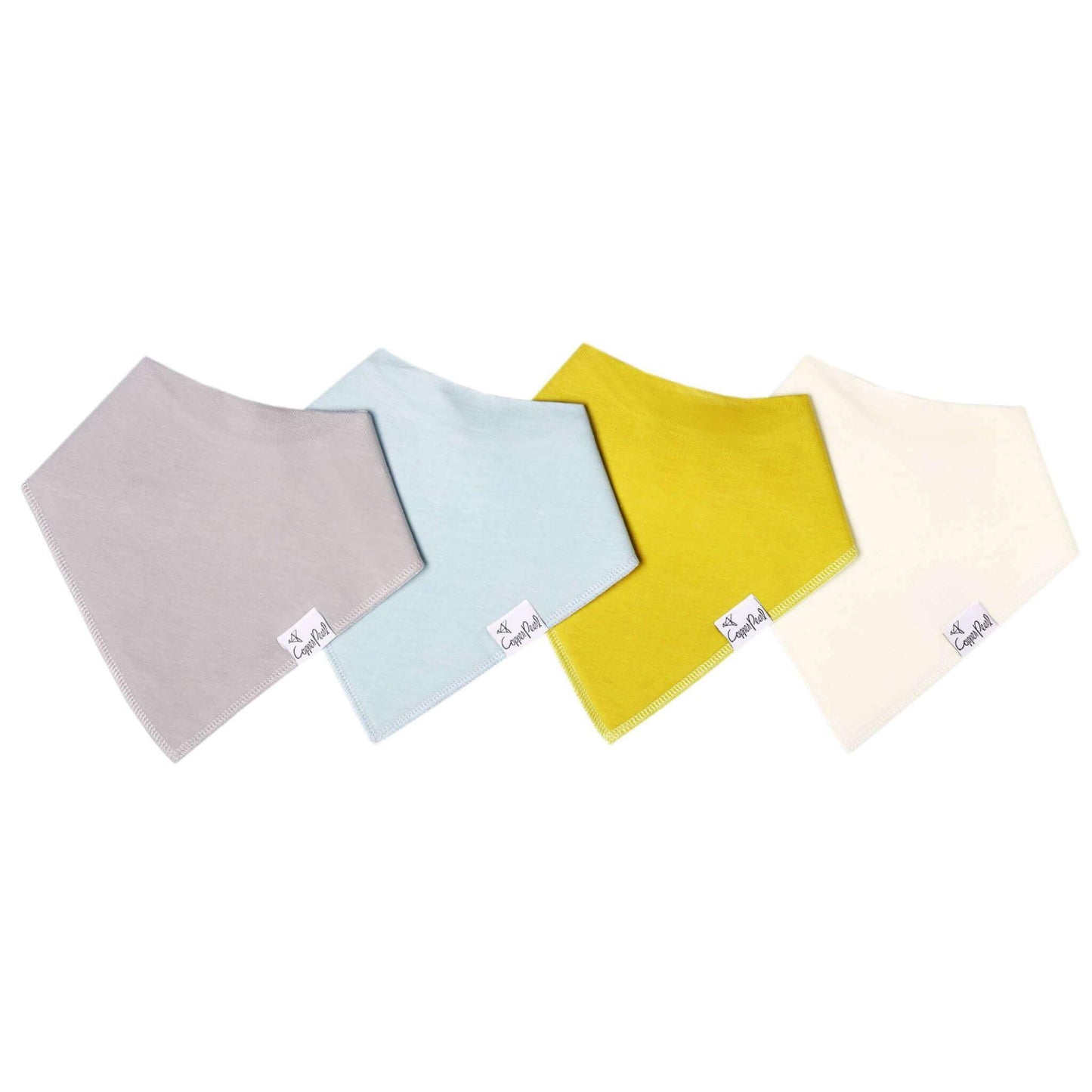 4 Pack Baby Bandana Bibs - Stone