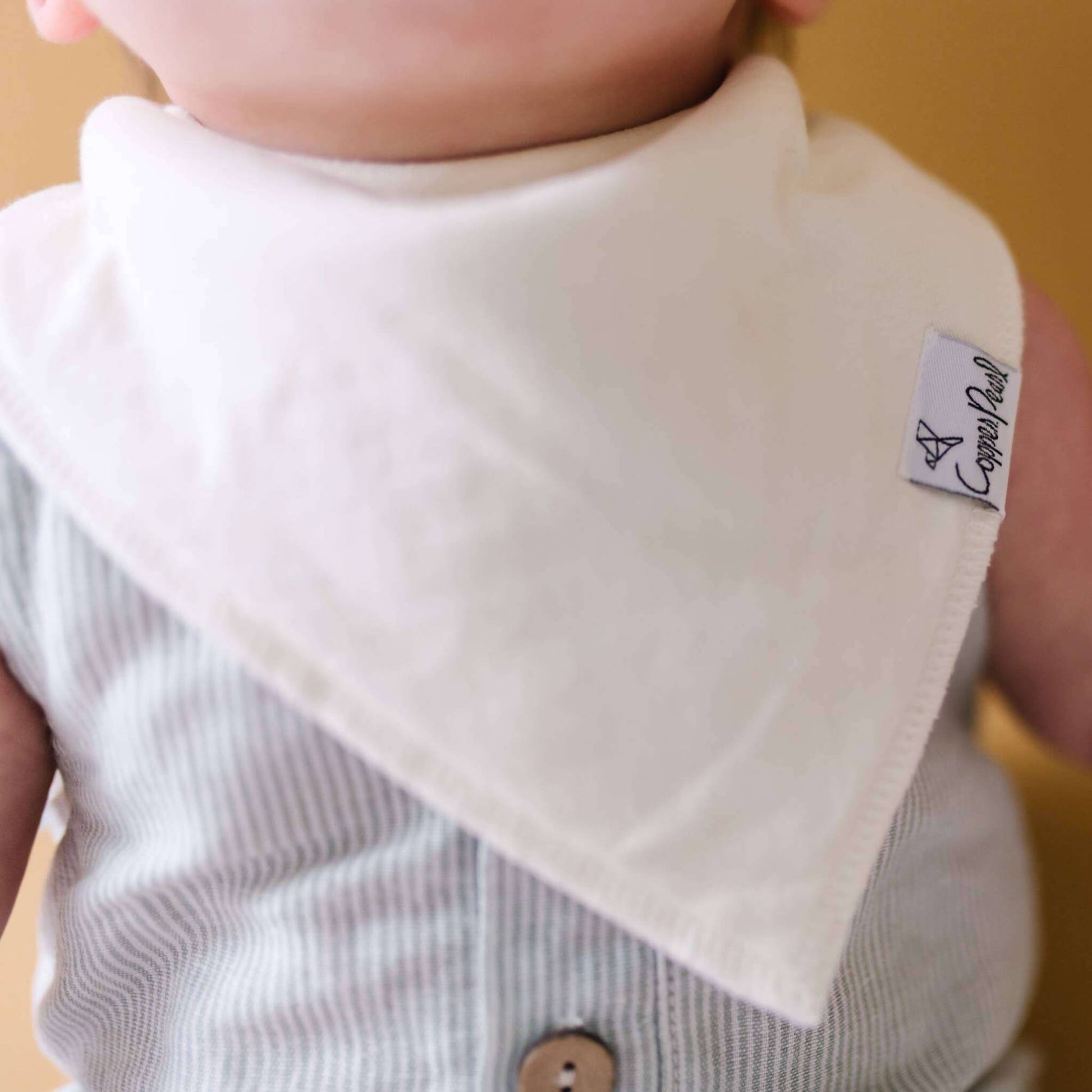 4 Pack Baby Bandana Bibs - Stone