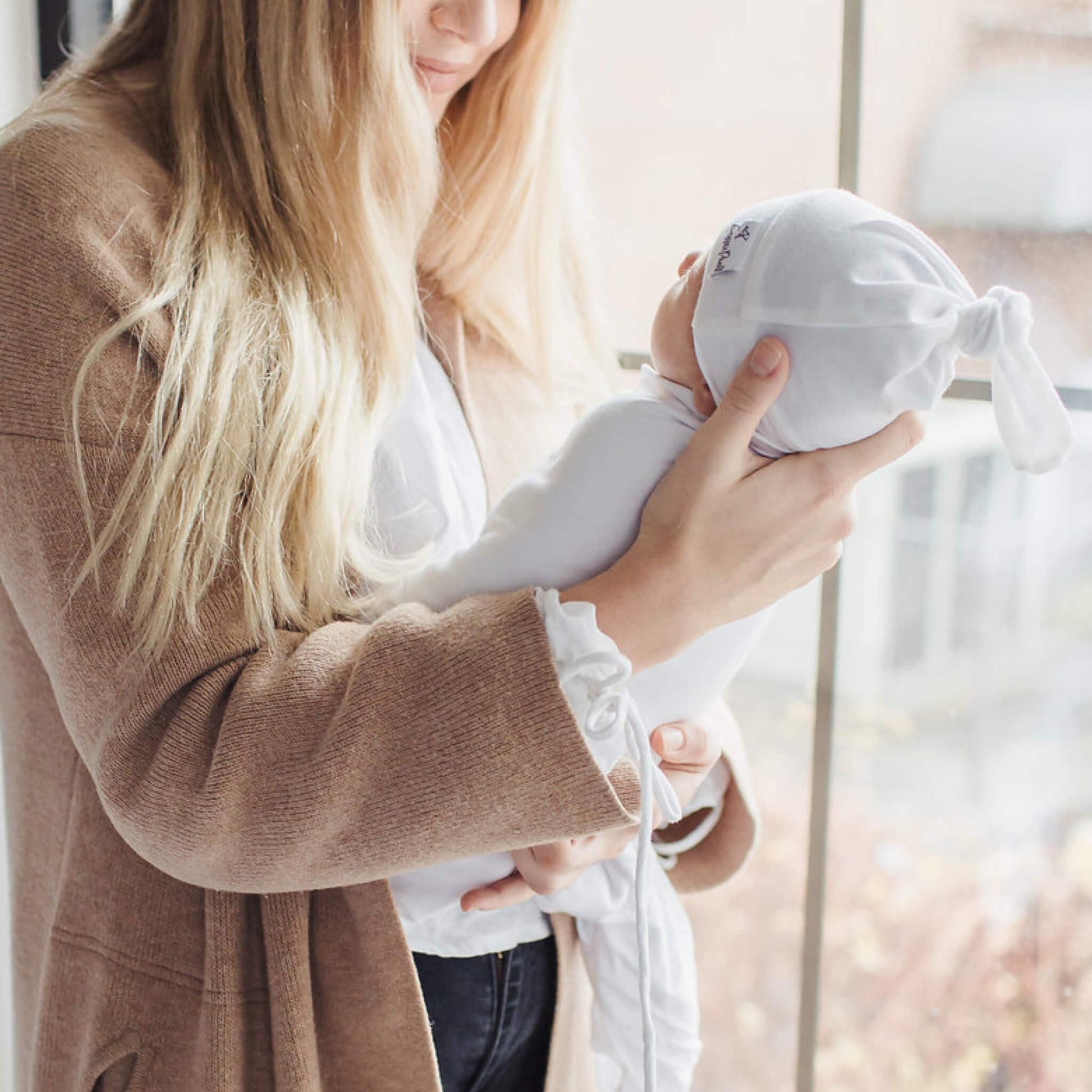 Knit Swaddle Blanket - Dove