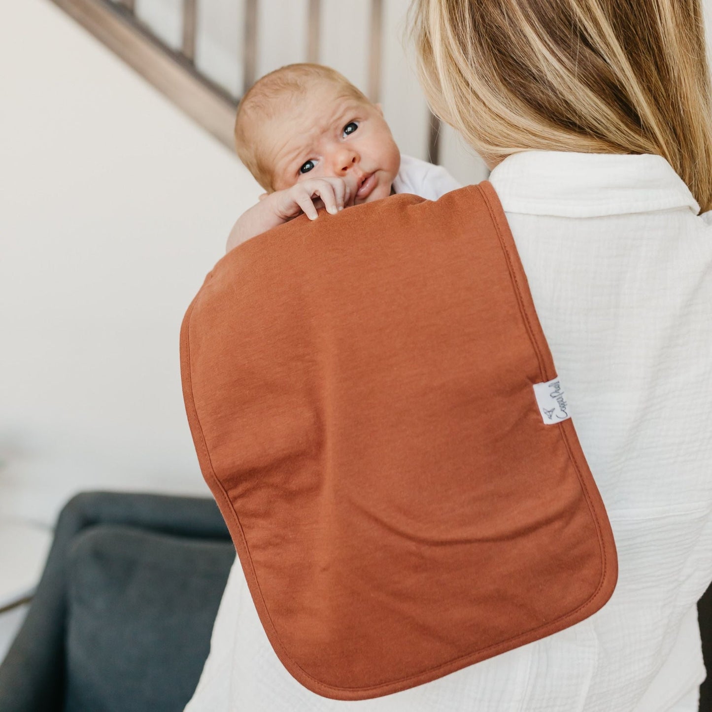 3 Pack Premium Burp Cloths - Dune