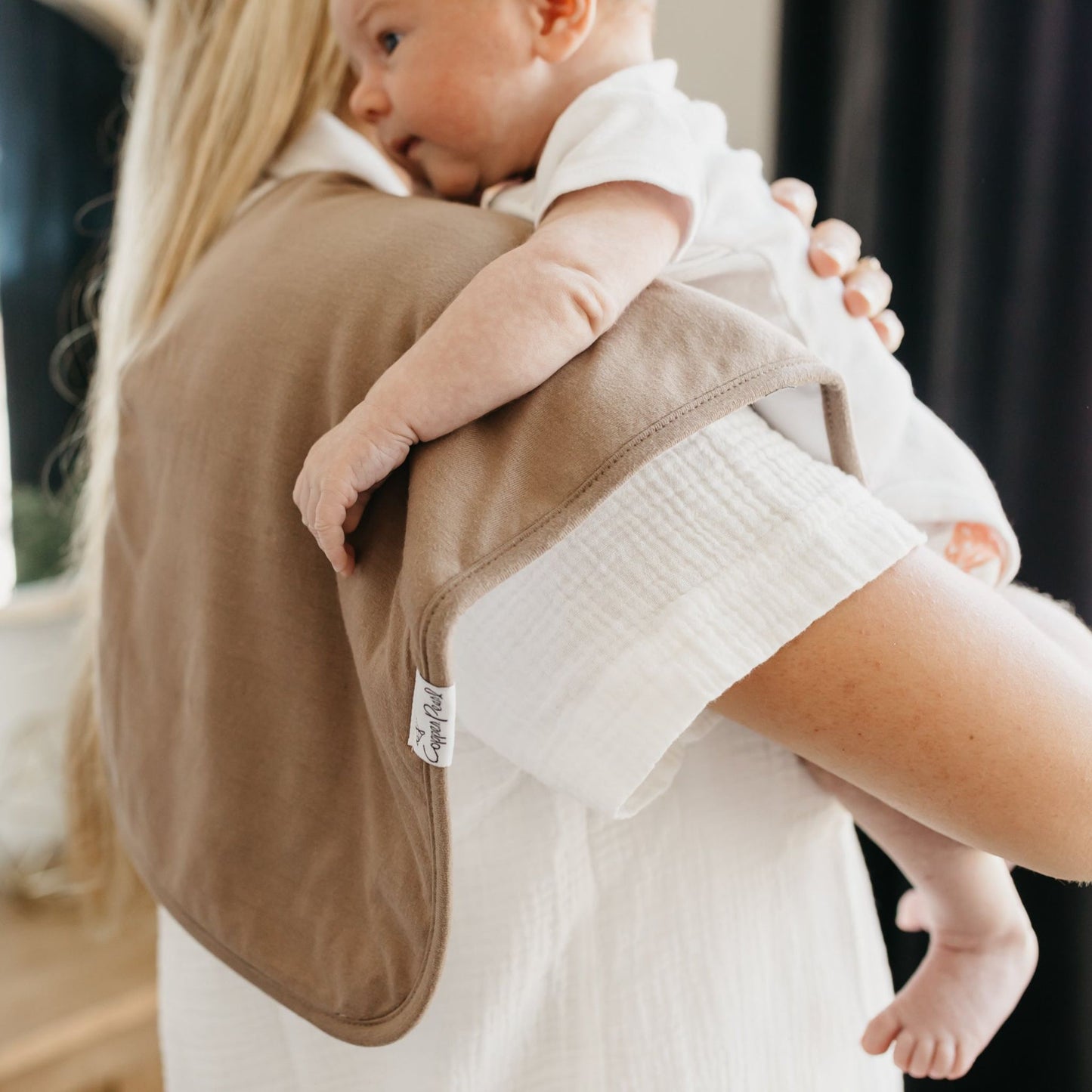 3 Pack Premium Burp Cloths - Dune