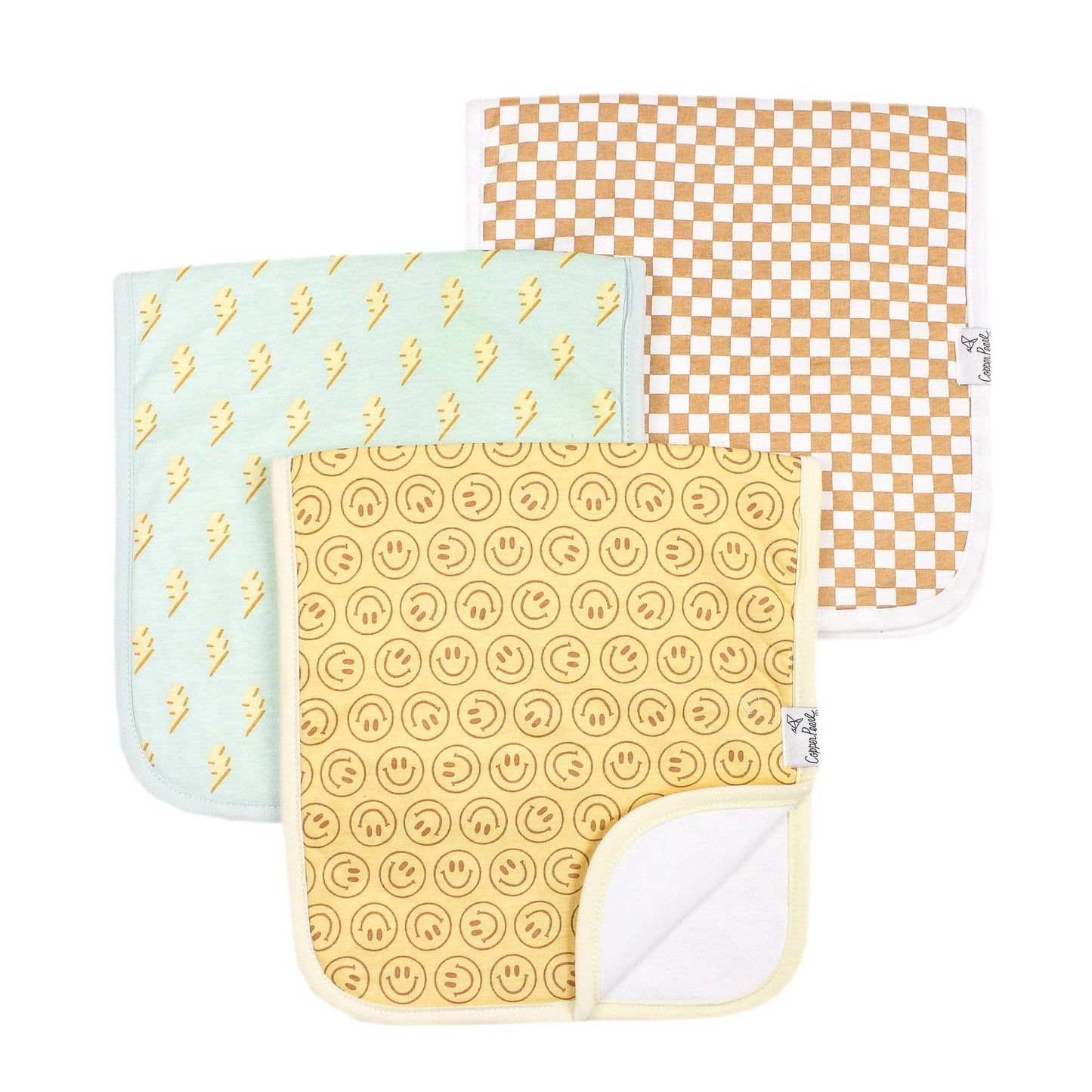 3 Pack Premium Burp Cloths - Vance