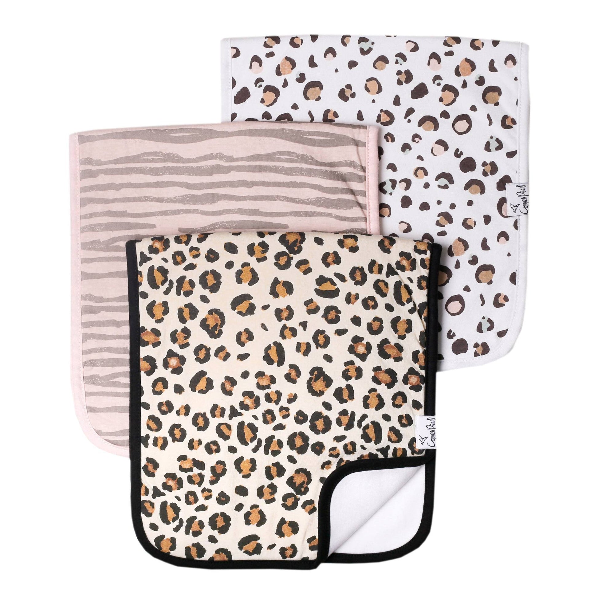3 Pack Premium Burp Cloths - Zara